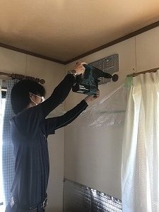 湖南市A様邸　エアコン取付け工事